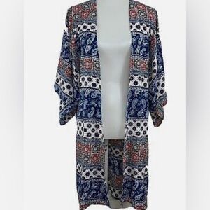 Hummingbird Floral Light Weight Open
Kimono Size Large